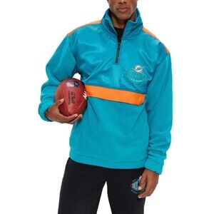 NWT Rare Hugo Boss NFL 1/4 Zip Men XL Miami Dolphins Football Fleece Pull Over